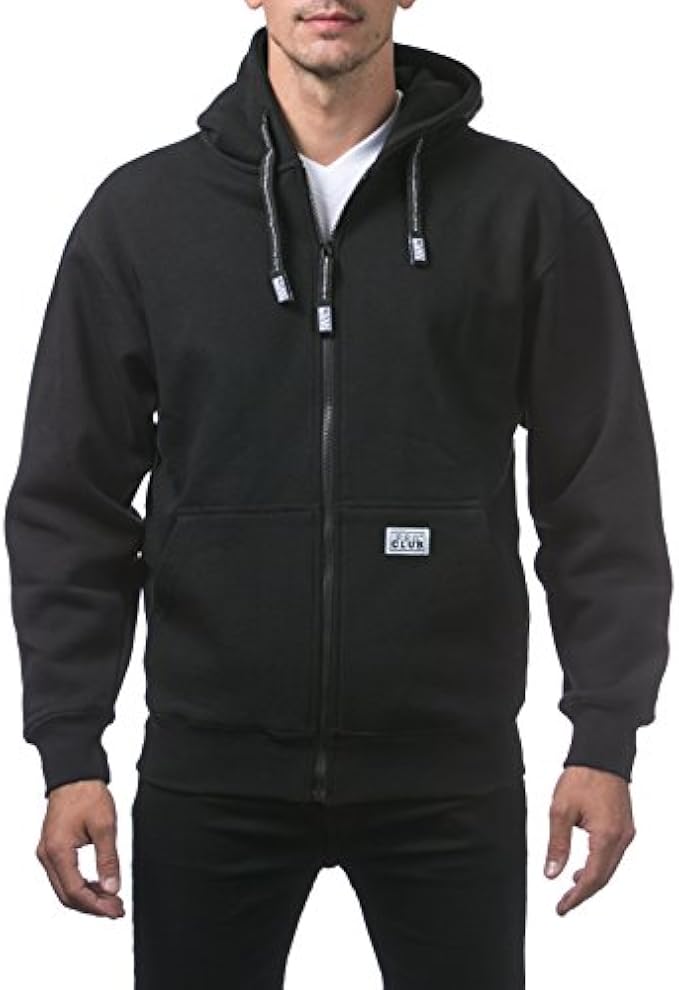 Pro Club Men's Heavyweight Full Zip Fleece Hoodie