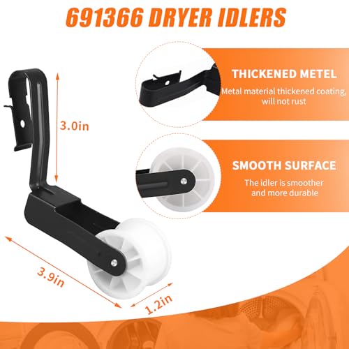 image for Discount Parts Direct 4392065 Dryer Repair Kit with 341241 Dryer Belt 