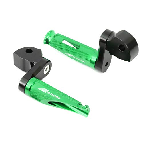 Autobahn88 Motorrad-Fußraste (hinten - RACE-Type with 25mm-Extension), kompatibel mit Triumph Speedmaster EFI (2007-2013) (Green)