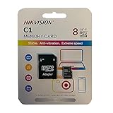 tarjeta memoria 8gb MicroSDHC, 8 G Tarjeta de Memoria Hikvision M-SD 8G Micro SDHC Serie C1 con Adaptador de 23 MB/s, 10 MB/s Clase 10