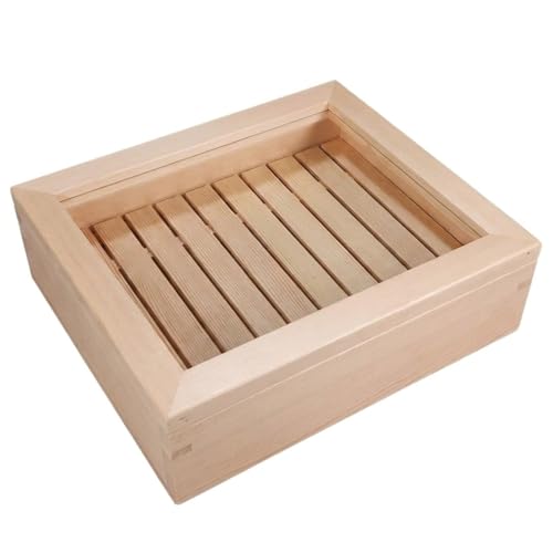 ���̖ؐ� �l�^�� �ڎM�t�� �A�N�����W�t 42.5×32.5×9cm �a�H�� ���i �h�g �ۑ��e�� �ƒ�p �Ɩ��p ���i�� �z�e�� ���X�g���� �L�b�`�� ����Ԃ���� ���ǂ񐷂�t���� (50*40*9.5cm,A)
