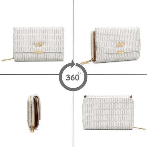 Image of Lavie Luxe Women's Lucie Emboss Medium Trifold Wallet | Gift for Women