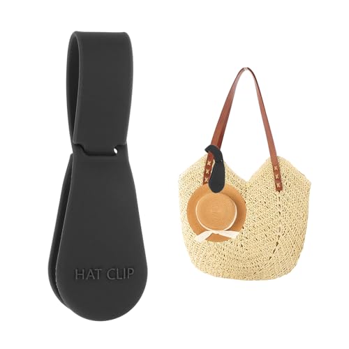 uxcell Hat Clip for Travel on Bags, Magnetic Hat Holder Hands, Free Bag Backpack Fashionable Clip - Protect Hat from Falling for Hanging on Handbags Totes Luggage Purse, Black