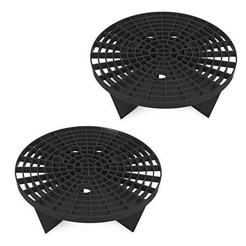 Kit de limpieza de lavado de autos, 2 unidades, protectores de cubo de plástico, kits de lavado de vehículos, tabla de lavado, cubo de eliminación de suciedad (negro, 23 cm)