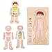 TOYANDONA Hölzerne Menschliche Körper Puzzle Human Anatomie Spiel Set Skeleton Spielzeug Vorschule Spiele Pädagogische Spielzeug für Kinder Kleinkinder Jungen Und Mädchen