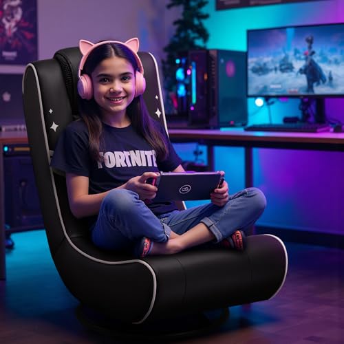 image for GTPLAYER Floor Gaming Chair Foldable Swivel Floor Chairs for Kids Boys