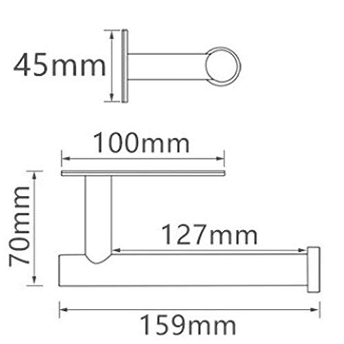 Suspensión para baño de acero inoxidable con soporte de pared premium 3