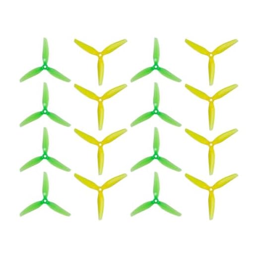 16pcs Fpv Drone Props Propeller: HQProp Ethix S4 Prop Lemon Lime 5x3.7x3 Tri-Blade 5 Inch Props for 4S 6S FPV Freestyle Racing,8xCW 8xCCW