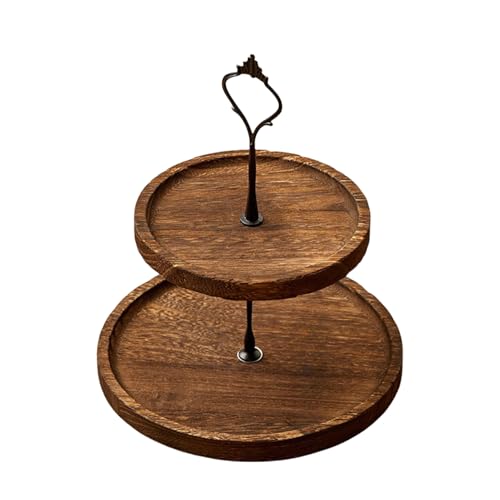 Xafrstyu Holz-Etagere, Eleganter 2-stöckiger Kuchenteller,...
