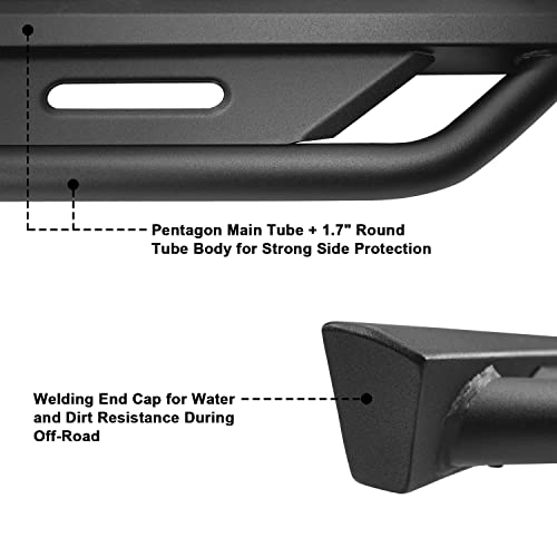 Estribos para Tacoma Double Cab 2005-2023 en negro miniatura 5