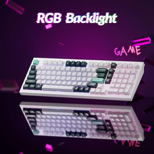 Image of Keychron Q5 HE Rapid Trigger Gaming Keyboard Wireless with Hall Effect Gateron Double-Rail Magnetic Switch Adjustable Actuation, 2.4 GHz /Bluetooth /Wired QMK RGB Aluminum for Mac Windows Linux - White