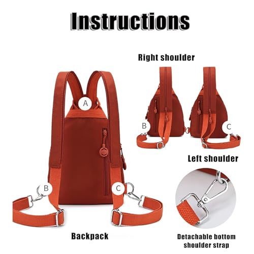 2025 backpack chest bag double zipper large capacity, Street Fashion Shoulder Bag, Versatile Wearing Ways (Black)4