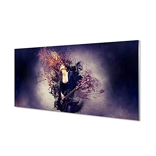 Impression sur verre 120 x 60 cm Tulup pour habiller un mur vide avec des notes de musique