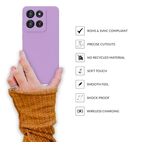 Image of SPRIG Compatible with Moto Edge 60 Stylus Premium Skintone Back Cover Drop Tested Shock Proof Mobile Case for Men, Women, Boys and Girls with Camera Protection (Purple)
