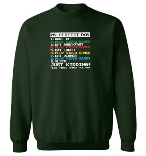 Haase Unlimited My Perfect Day Video Game Schedule Toddler Fleece Crewneck Sweater