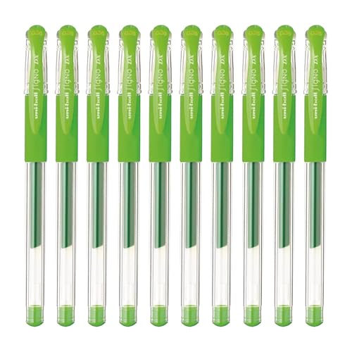 Bolígrafo Uni-Ball Signo Snap Cap Gel 0.38mm Verde Lima x10 miniatura 1