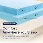 Sure2Sleep Twin XL Size, 3-Inch, Gel Swirl Memory Foam Mattress Topper Made in USA.