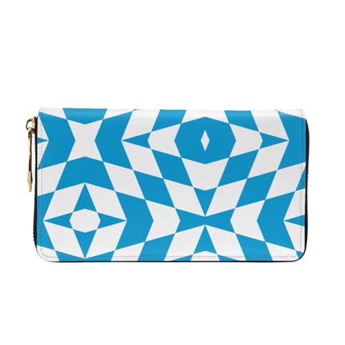 Bavarian flag Women's Wallet Long Zip Around, Premium Vegan Leather Wallet with 12 Card Holders, Large Capacity,Gift Ready Packaging2