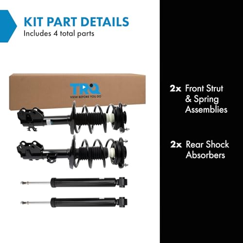 Image of TRQ Front and Rear Complete Strut Assembly & Shock Absorber Kit Complete Strut & Coil Spring Assembly Compatible with 2018-2022 Toyota C-HR