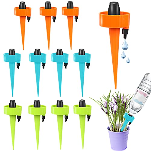 LUCKSWET Irrigation Goutte à Goutte Kit-12 pcs-Arrosage Réglable-Convient à Presque Toutes Les Bouteilles-pour Plantes en Plein air et Plantes en Pot (Mise à Niveau) Cover