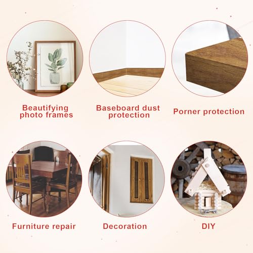 Peutier 119938 Wood Grain Repair Tape, 2.2 Inch X 15Ft Wood Colored Trim Wood Effect Duct Tape Self-Adhesive Simulated Wood Patch Tape thumb #5