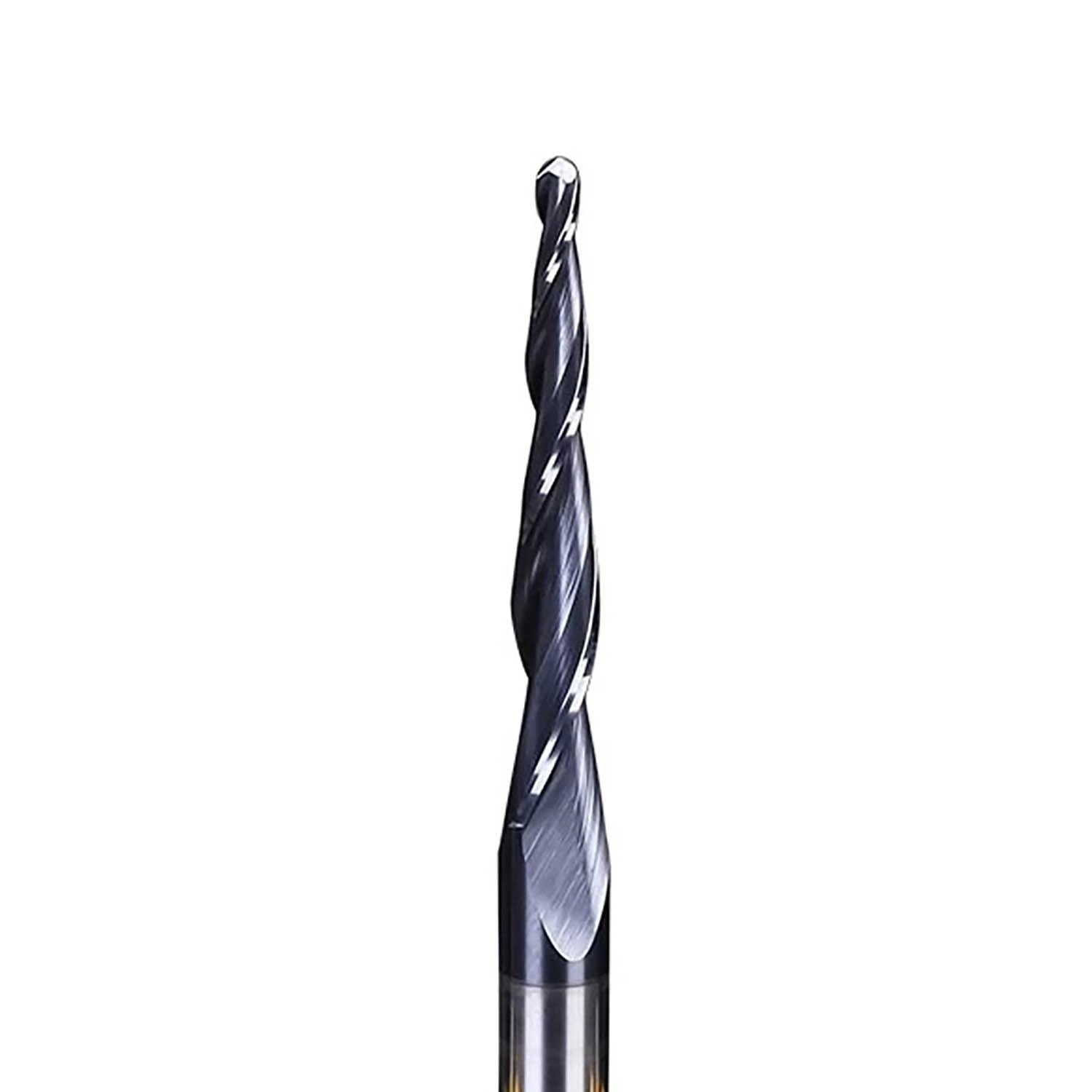 3,175 mm 4 mm Schaft Kegel Kugelfräser Vollhartmetall Gravur Fräser Relief Metall CNC Fräser beschichtet(R1.5x80xD12x120)
