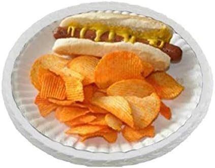9" inches Paper Plate Holders Round Plastic in WHITE 6 Pcs Per Pack, Reusable,Budays Mart