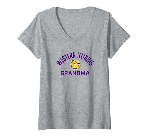 Womens Western Illinois University Leathernecks Grandma V-Neck T-Shirt