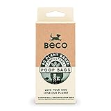 Beco Super Strong & Large Poop Bags, Home Compostable & Unscented Dog Poo Bags, 4 Rolls of 15, 60...