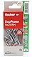 fischer Duopower 5 x 25 mm mit Haken – 8U, Wanddübel aus mehreren Materialien, geeignet zum Aufhängen von Fahrrädern, Bildern, Schränken, Fernsehern, Regalen, Möbeln.