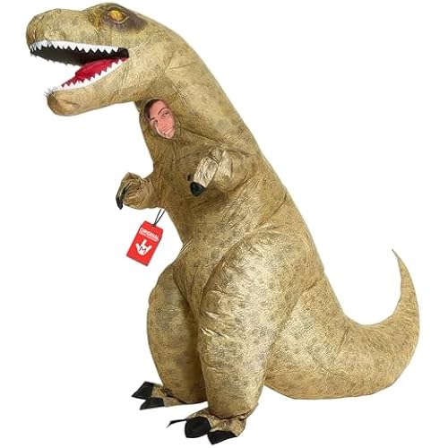 Morph Jurassic Inflatable Dinosaur T-Rex Fancy Dress Costume Unisex - One size fits most
