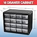 Akro-Mils 16-Drawer Plastic Drawer Storage Cabinet for Garage Organization, Beads, Makeup Organizer, Building Bricks Storage, Teacher Toolbox, 10-1/2