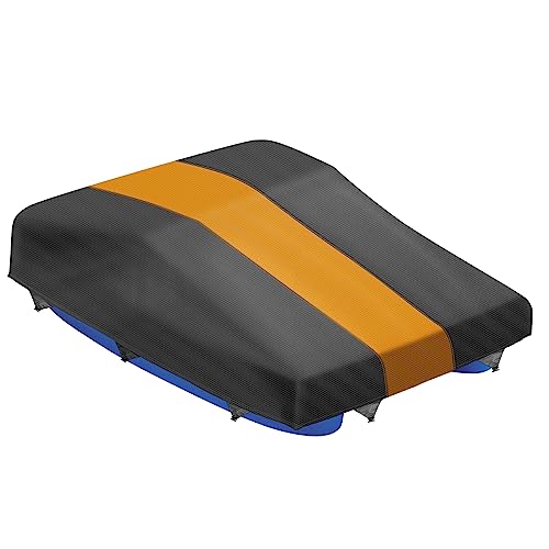 Covervin Land Pedal Boat Cover,600D Waterproof Pedal Boat Mooring Cover Fit For 2-4 Person Pedal Boat Pelican Boat All Weather Waterproof Dustproof Uv Protection(Gray And Orang). #TOP6