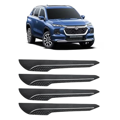 Image of AOSIS-Car Bumper Protector /Bumper Guard for Maruti Suzuki Grand Vitara with Single Chrome Stripe (4-Pcs)