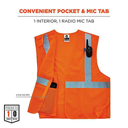 Image of Ergodyne GloWear ANSI High Visibility Orange Breakaway Reflective Safety Vest