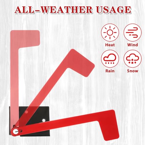 Image of Red Mailbox Flag Replacement Kit Galvanized Steel Professional Flag for Mailbox, Upgrade Sinking-Fixed Design Mail Box Replacement Parts with Sticky Pads Metal Brick Stone Wood and All Other Surfaces
