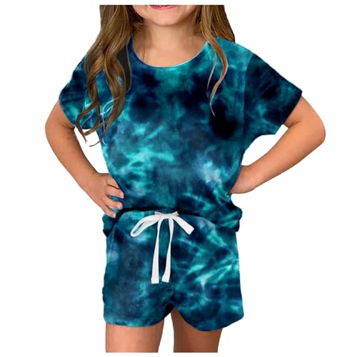 Ensemble t-shirt et short d'été filles 4-9 ans en coton doux motif musique