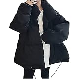 URIBAKY Femmes Manteau à la mode à manches longues Veste décontractée de couleur unie, Manteau avec Capuche Fourrure Doudoune Casual Duvet de Coton Parka Slim Fit Imperméable Veste