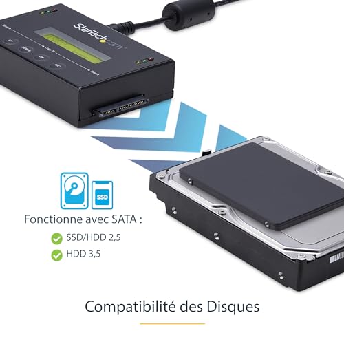 StarTech.com Duplicateur de Disque Dur Autonome 1:1 avec Gestionnaire d'Images pour la Sauvegarde et la Restauration Stockage de Plusieurs Images de Disque sur un Disque SATA 2 53 5 Cloneur de HDDSSD Neuf - vue 6