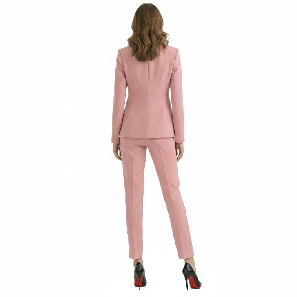 Traje de Mujer Elegante con Chaqueta y Pantalón – Conjunto Formal para Oficina, Eventos y Negocios – Tailleur Mujer Ajustado y Cómodo