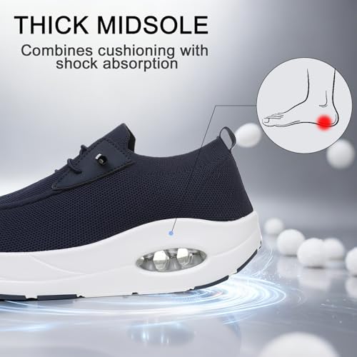 Image of Git-up Women's Arch Support Walking Shoes, Breathable Wide Toe Box Nursing Work Shoes for Plantar Fasciitis