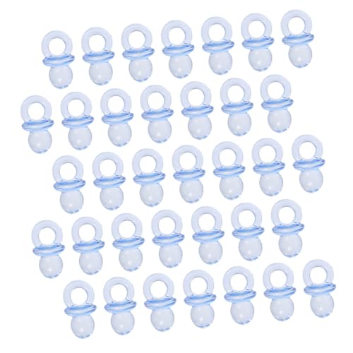 Beatifufu 150pcs Acrylic Mini Pacifiers Baby Shower Decorations Pacifier Clips for Baby Girl Boy Games Accessories