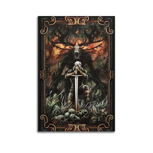 DKDMMWWE Póster decorativo de The Witcher 3 Wild Hunt para pared e impresión artística moderna para dormitorio familiar, 40 x 60 cm