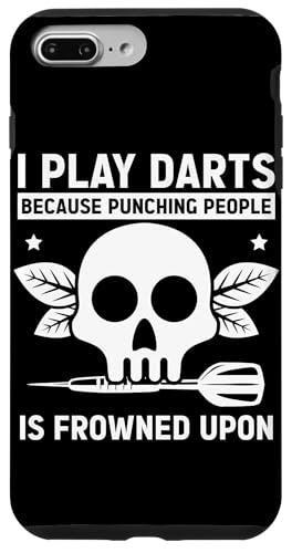 I Play Darts Punching People Funny Bar Humor Gift Coque pour iPhone 7 Plus/8 Plus
