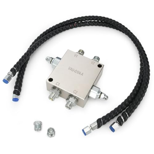 Mini Excavator Cushion Valve Kit Complete with Swivel Motor Buffer Valves Fits Mini Excavator or Machine with 1/4 Hydraulic Hoses and M14 x 1.5 Threaded Ends