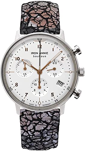 Iron Annie Damenuhr Chronograph mit Lederband Serie Bauhaus Lady Datum 5089-1