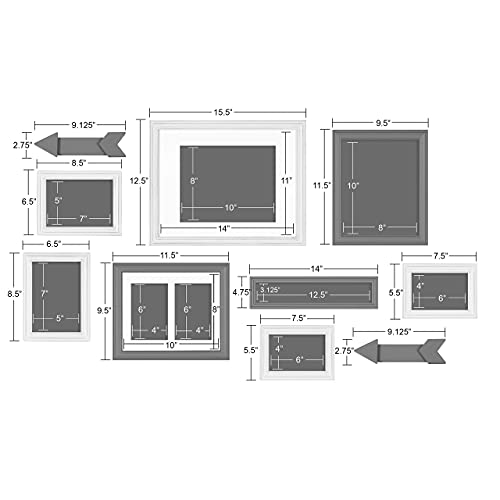 Kate-and-Laurel-Bordeaux-Expressions-Wall-Decor-Collection-Set-of-10-Coastal-Finishes-Assorted-Size-Frames-and-Decorative-Wall-Accents Kate and Laurel Bordeaux Expressions Wall Decor Collection Set of 10 Coastal Finishes Assorted Size Frames and Decorative Wall Accents