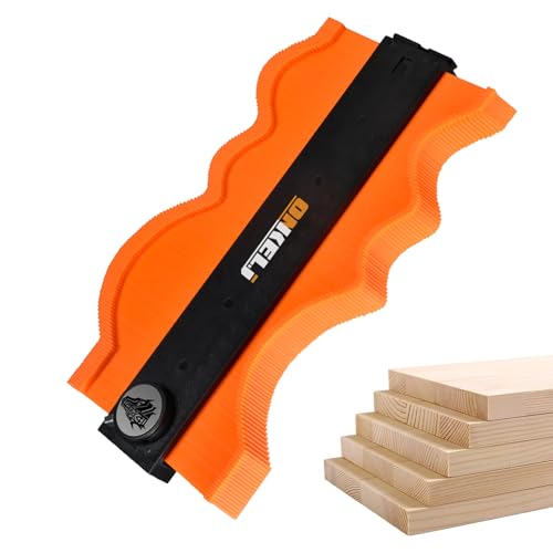Calibro di contorni - Strumento del duplicatore con blocco regolabile infinito misurazione della lavorazione del legno di misurazione irregolare, righello multi -angolo collegabil