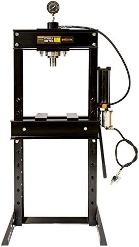 30 Ton Shop Press with Air Pump Pressure Gauge H-Frame Hydraulic Equipment 38"