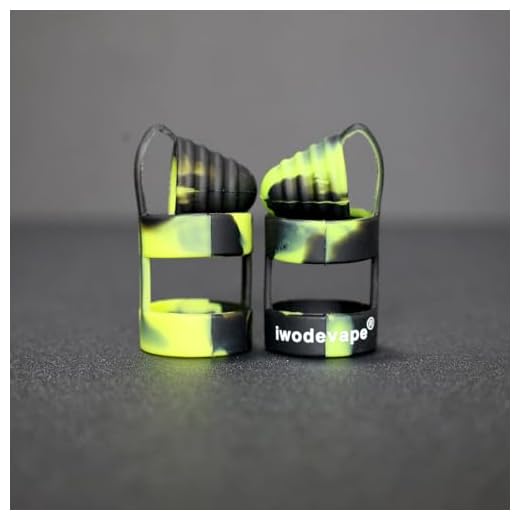 RUIYITECH 2PCS Third Generation Vape Band Anti Slip Antiskid Ring Silicone Dust Cap for 510 810 RTA RDA Tank Vape Drip Tip (Black Green)